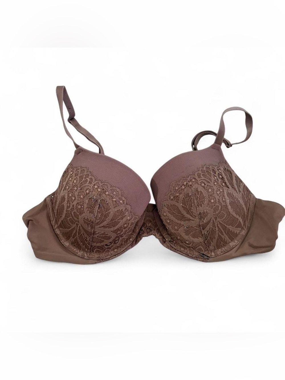 Auden Lace Push Up Underwire Bra Nude Tan Mauve - Size 36A